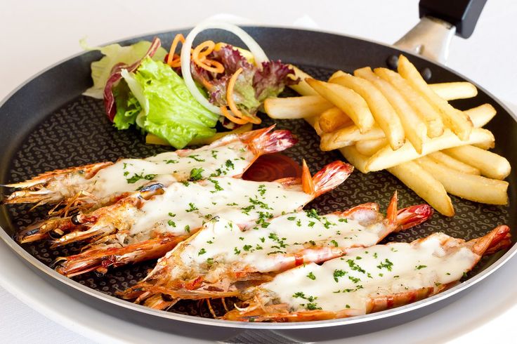 Grilled Prawn with French Fry